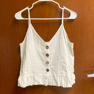 NWOT. Faux button front cami